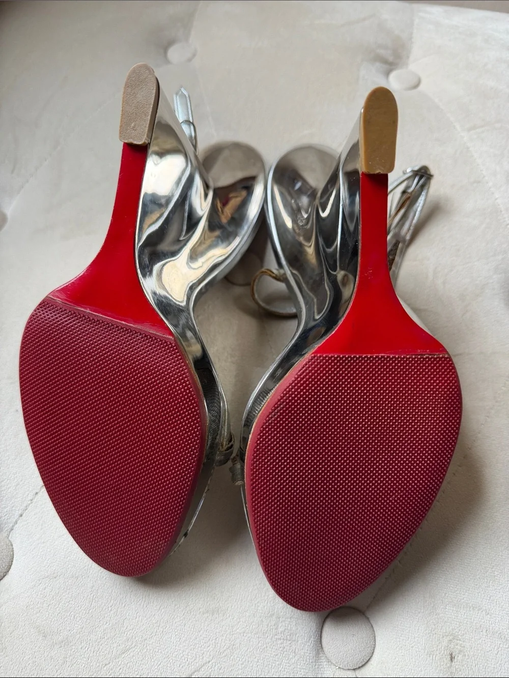 Christian Louboutin elegant silver